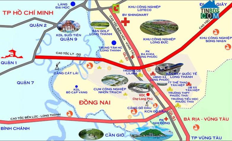 Vị trí dự án Khu dân cư chợ Long Phú