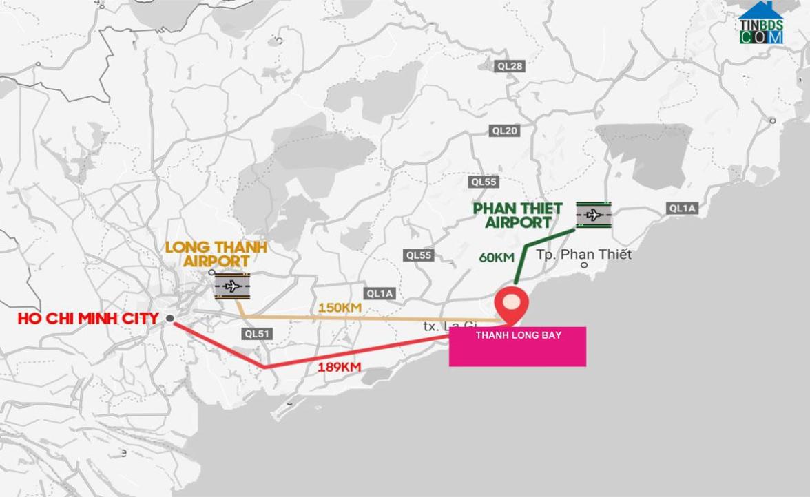 Vị trí dự án Thanh Long Bay