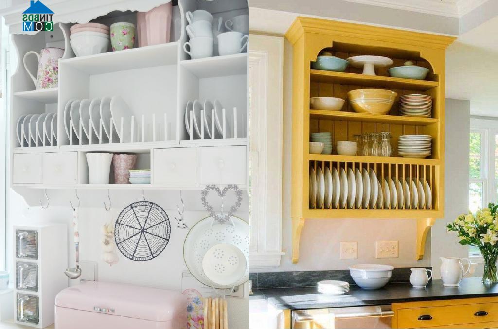 Bạn có thể lưu trữ chảo, đĩa tại các rãnh của tủ