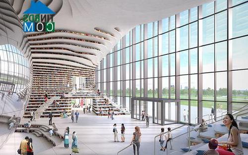 Ảnh Thiết kế mới tuyệt đẹp cho thư viện thành phố Thiên Tân