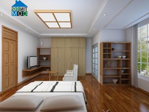 Với phòng ngủ, nên chọn loại sàn gỗ có màu ấm áp