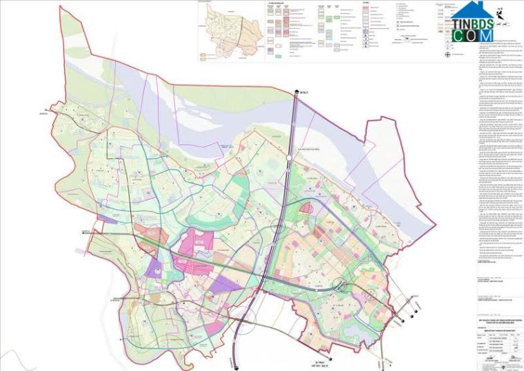 Bản đồ quy hoạch sử dụng đất huyện Đan Phượng tầm nhìn đến năm 2030.
