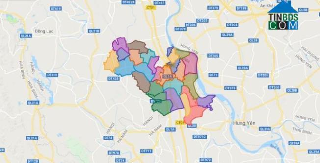 Bản đồ hành chính huyện Phú Xuyên Hà Nội.