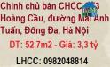 Chính chủ bán CHCC CT3 Hoàng Cầu, đường Mai Anh Tuấn, Đống Đa; 3,3 tỷ; 0982048814