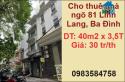 Cho thuê nhà ngõ 81 Linh Lang, quận Ba Đình, 30tr/th; 0983584758