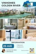 ⭐Cho thuê căn hộ 2PN tại VinHomes Golden River Hồ Chí Minh; 0974746424