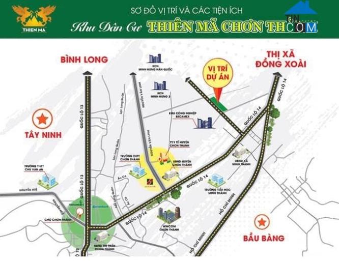 Vị trí dự án KDC Thiên Mã Chơn Thành