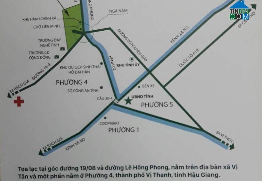 Vị trí dự án Vị Thanh Riverside