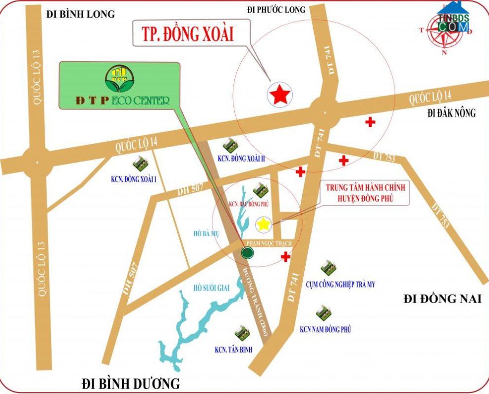 Vị trí dự án ĐTP Eco Center