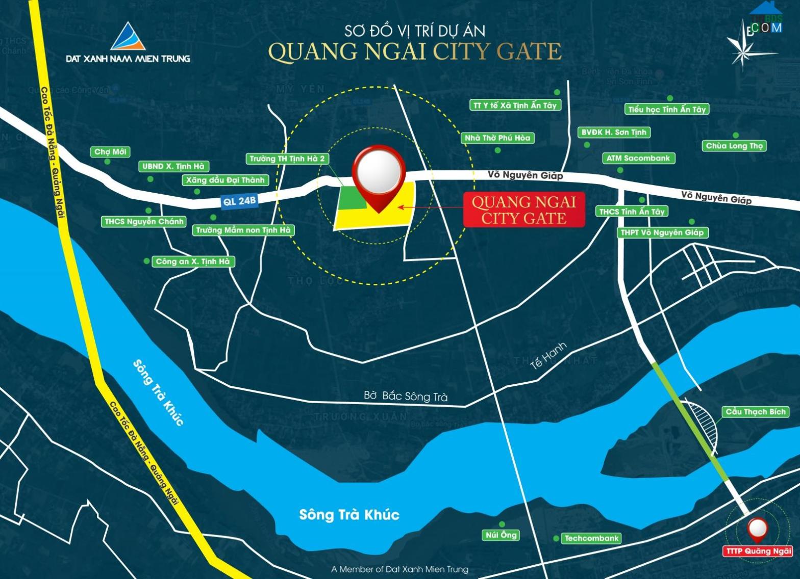 Vị trí dự án Quảng Ngãi City Gate
