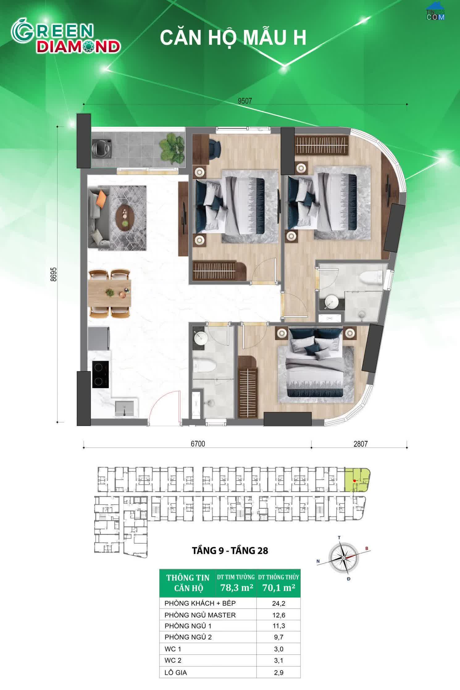Ảnh Bcons Green Diamond 13