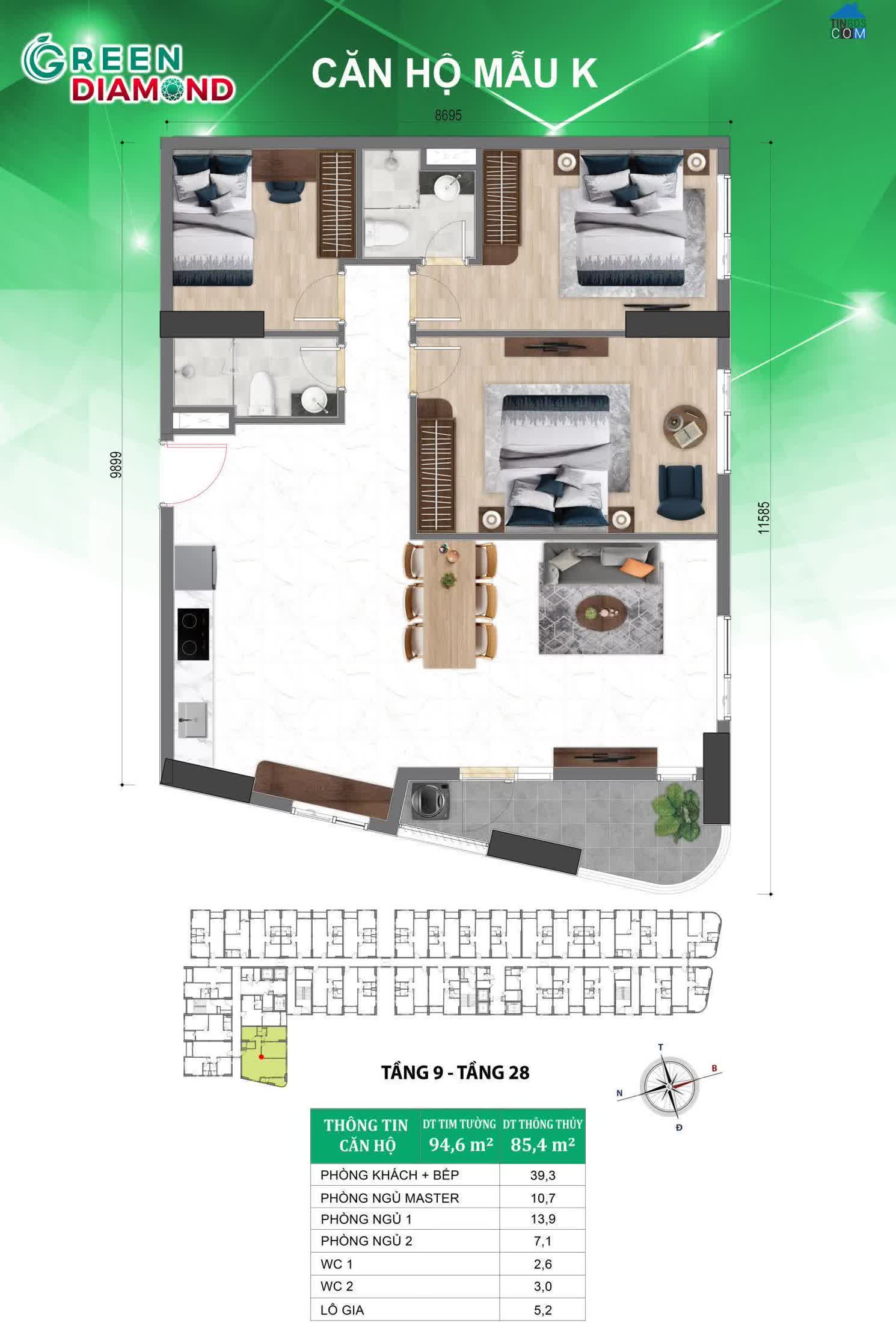 Ảnh Bcons Green Diamond 15