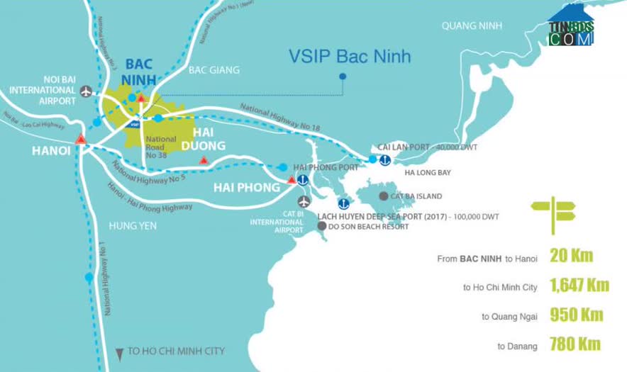 Bản đồ quy hoạch dự án VSIP Bắc Ninh 
