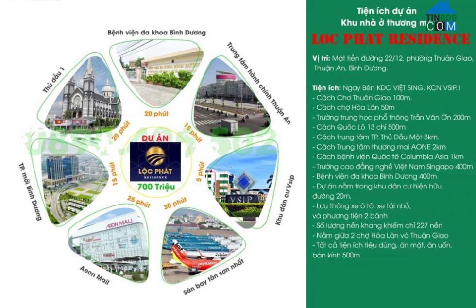 Liên kết tiện ích tại Lộc Phát Residence