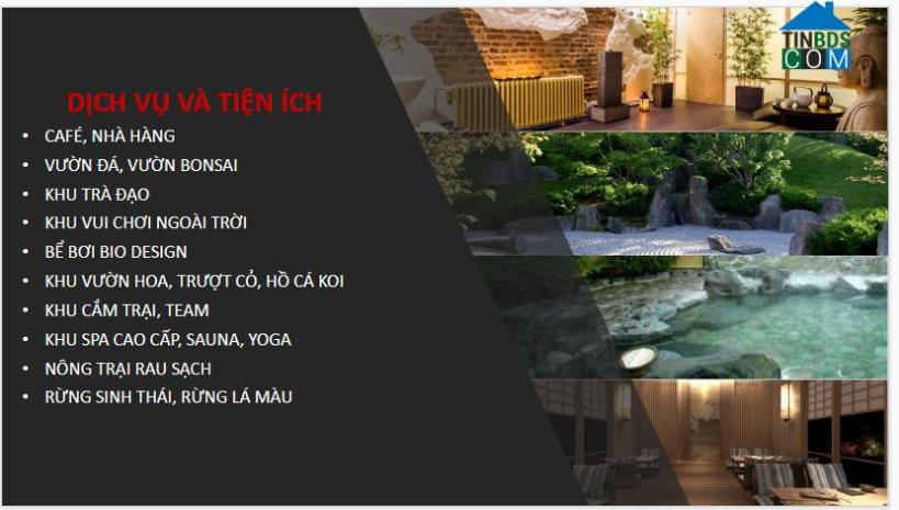 Dịch vụ - tiện ích nội khu dự án Onsen Villas & Resort Hòa Bình