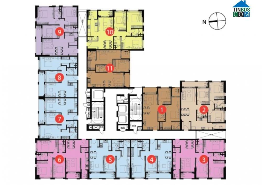 Mặt bằng tầng điển hình căn hộ Newton Residence