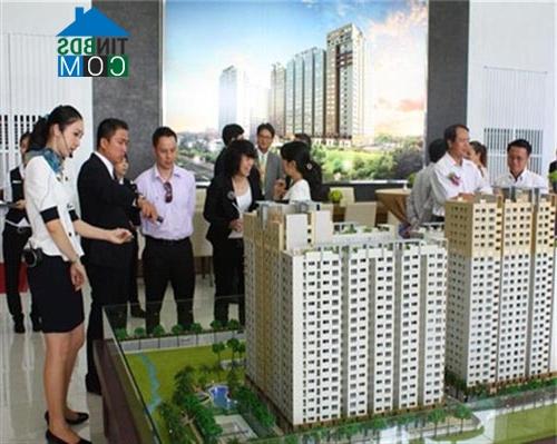 Người dân tìm hiểu thông tin mua nhà.