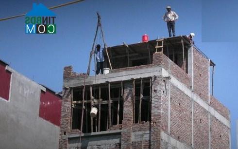 Ảnh Dự án Đại Thanh vẫn tiếp tục xây nhà trái phép bất chấp lệnh cấm