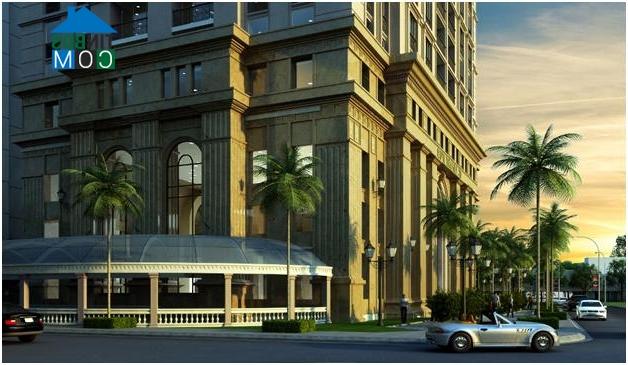Cận cảnh bên ngoài tòa tháp căn hộ cao cấp