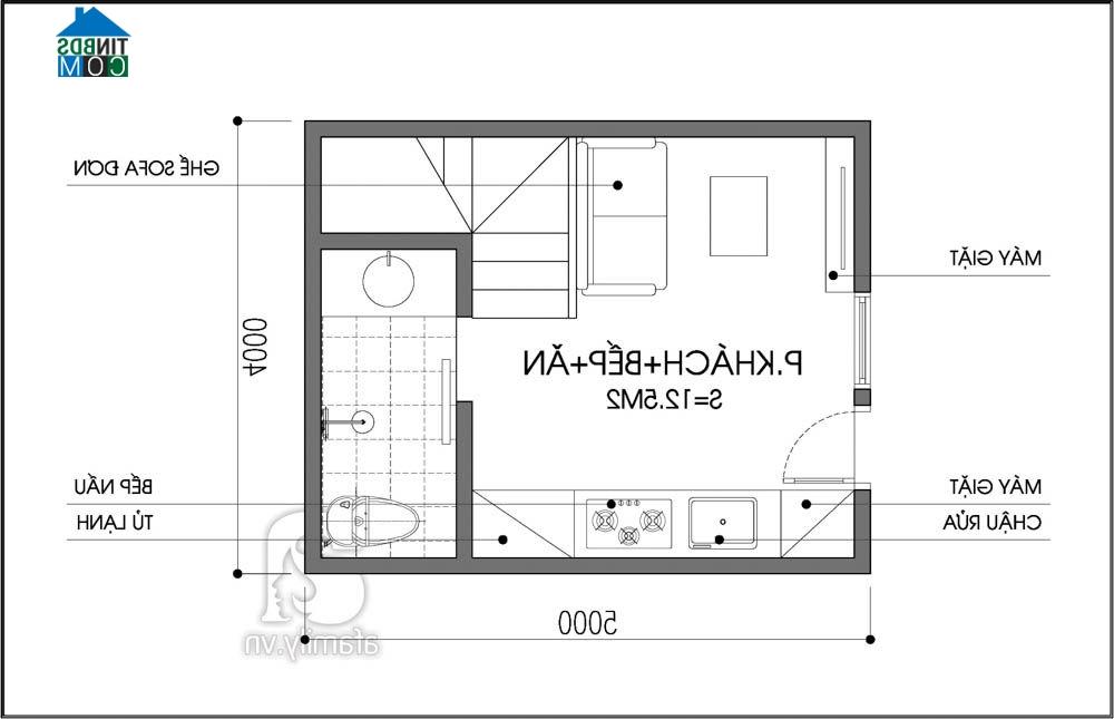 Ảnh Bài trí nội thất căn hộ 20m2 cho gia đình có con nhỏ