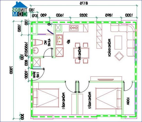 Ảnh Bài trí nội thất hợp phong thủy cho căn hộ 57,8m2