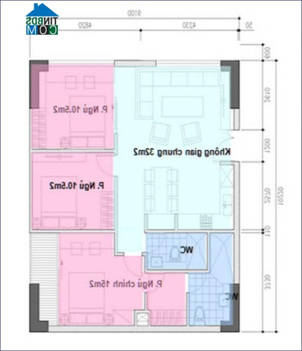 Ảnh Cải tạo và bài trí nội thất cho căn hộ 90m²