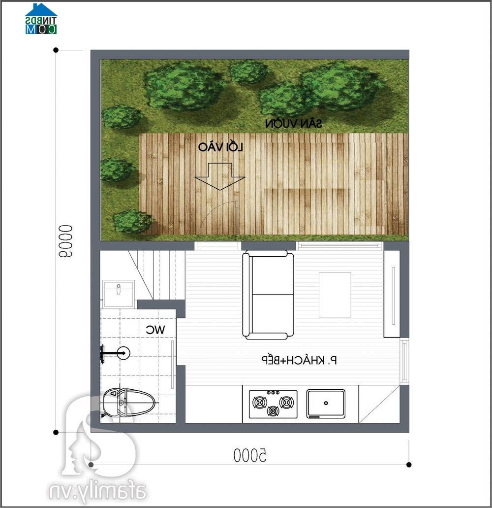 Ảnh Thiết kế căn hộ 15m² đầy đủ chức năng