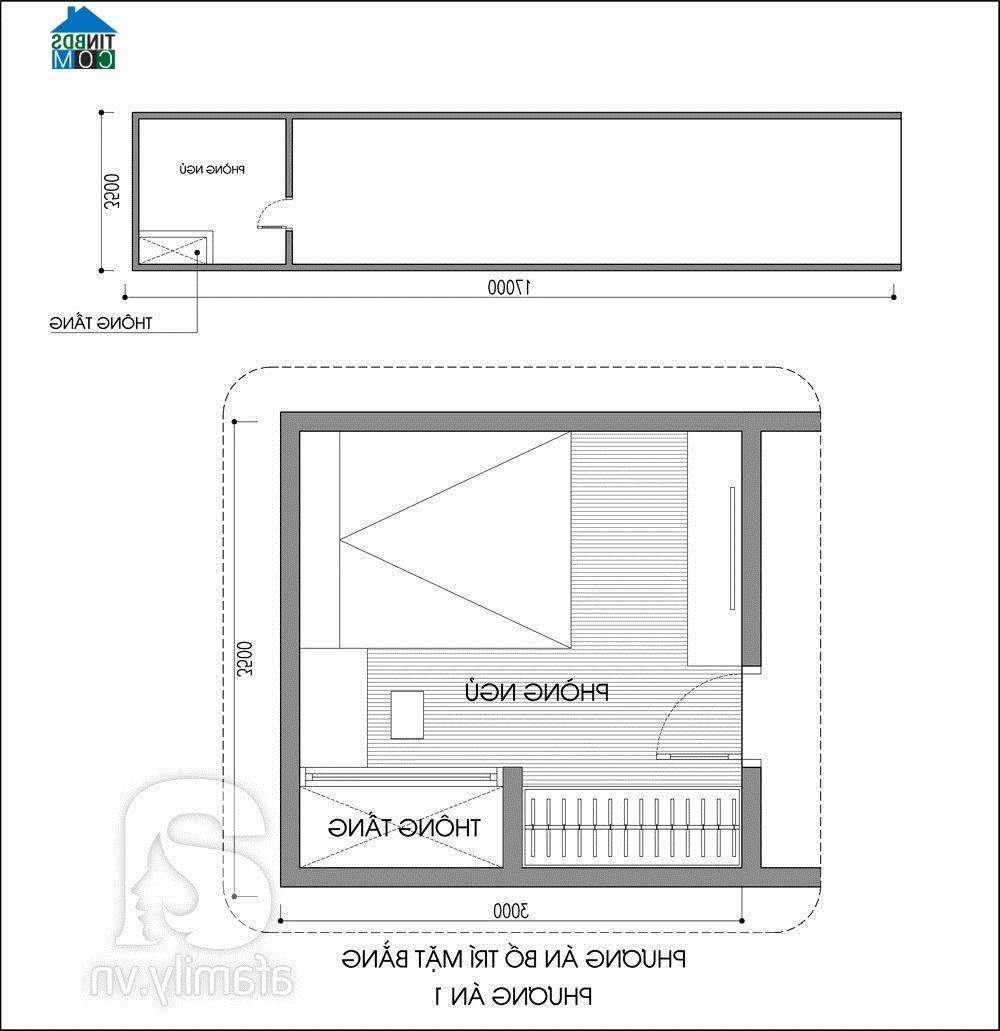 Ảnh Tư vấn bố trí nội thất phòng ngủ cho vợ chồng son, DT 10m2