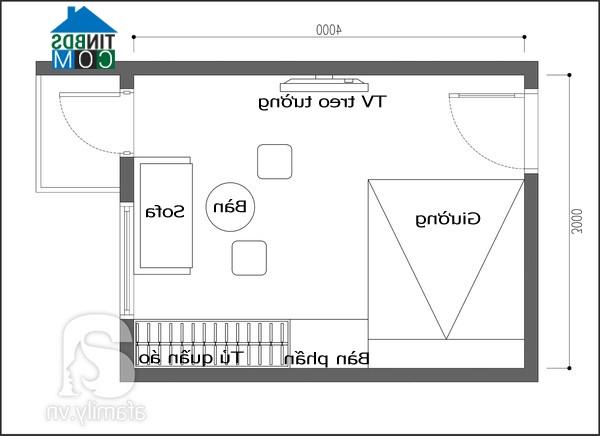 Ảnh Tư vấn bài trí không gian đa năng cho căn phòng 12 m2