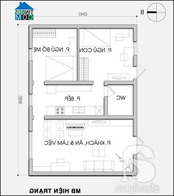 Yêu cầu: Hiện chúng tôi đang muốn cải tạo lại nhà nhưng chưa biết làm sao cho hợp lý. Tôi mong các KTS tư vấn cải tạo nhà cũng như gợi ý cách bố trí đồ đạc trong căn hộ của chúng tôi sao cho đẹp mắt và thoáng đãng. Xin cảm ơn chuyên mục! (Quỳnh Anh - Thanh Xuân)