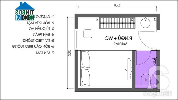 Rất mong các KTS tư vấn bố trí nội thất phòng ngủ giúp 2 vợ chồng tôi sao cho hợp lý, đẹp mắt và thoáng. (M. Thu)