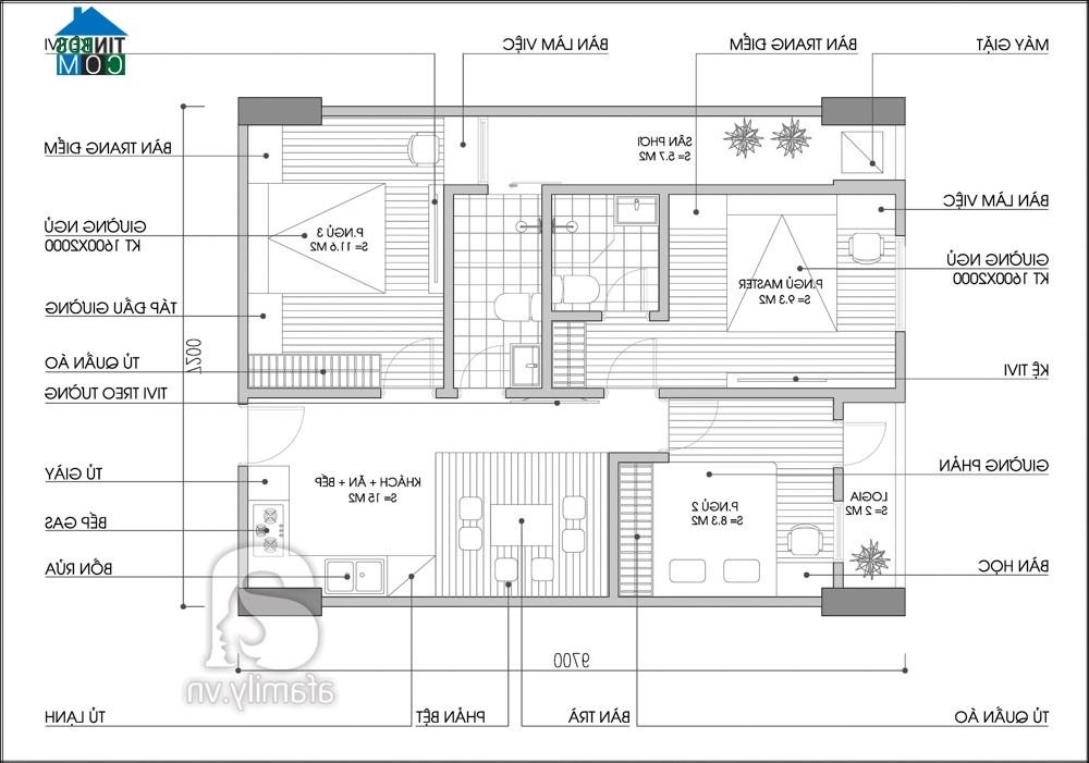 Mặt bằng cải tạo cho căn hộ