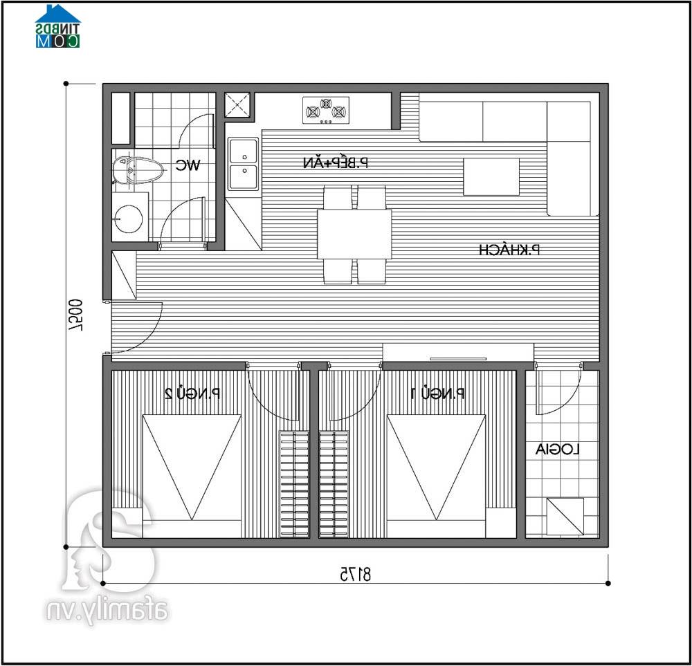 Ảnh Bài trí nội thất hợp phong thủy cho căn hộ 57,8m2