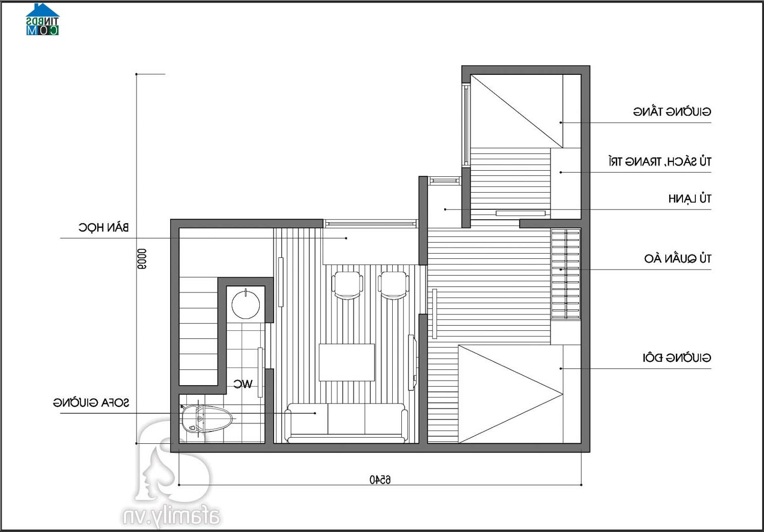 Ảnh Tư vấn cải tạo lại căn phòng nhiều góc cạnh