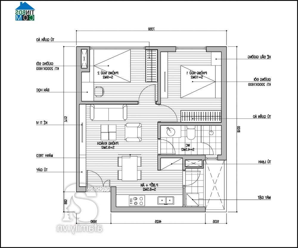 Ảnh Tư vấn cải tạo, thêm phòng ngủ cho căn hộ 51m2