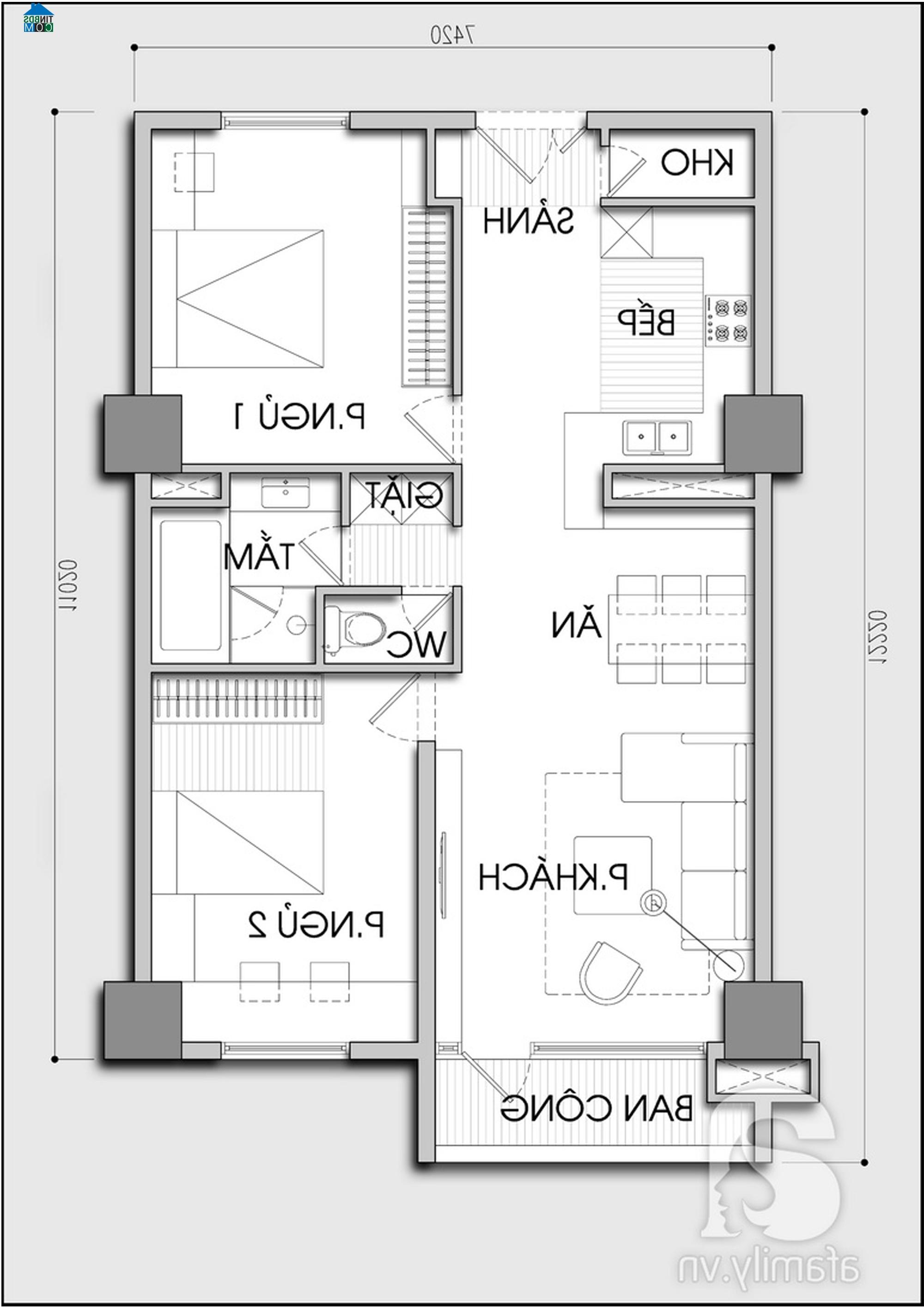 Ảnh Tư vấn bài trí căn hộ tiết kiệm cho ba bố con