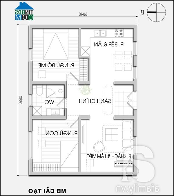 Yêu cầu: Hiện chúng tôi đang muốn cải tạo lại nhà nhưng chưa biết làm sao cho hợp lý. Tôi mong các KTS tư vấn cải tạo nhà cũng như gợi ý cách bố trí đồ đạc trong căn hộ của chúng tôi sao cho đẹp mắt và thoáng đãng. Xin cảm ơn chuyên mục! (Quỳnh Anh - Thanh Xuân)