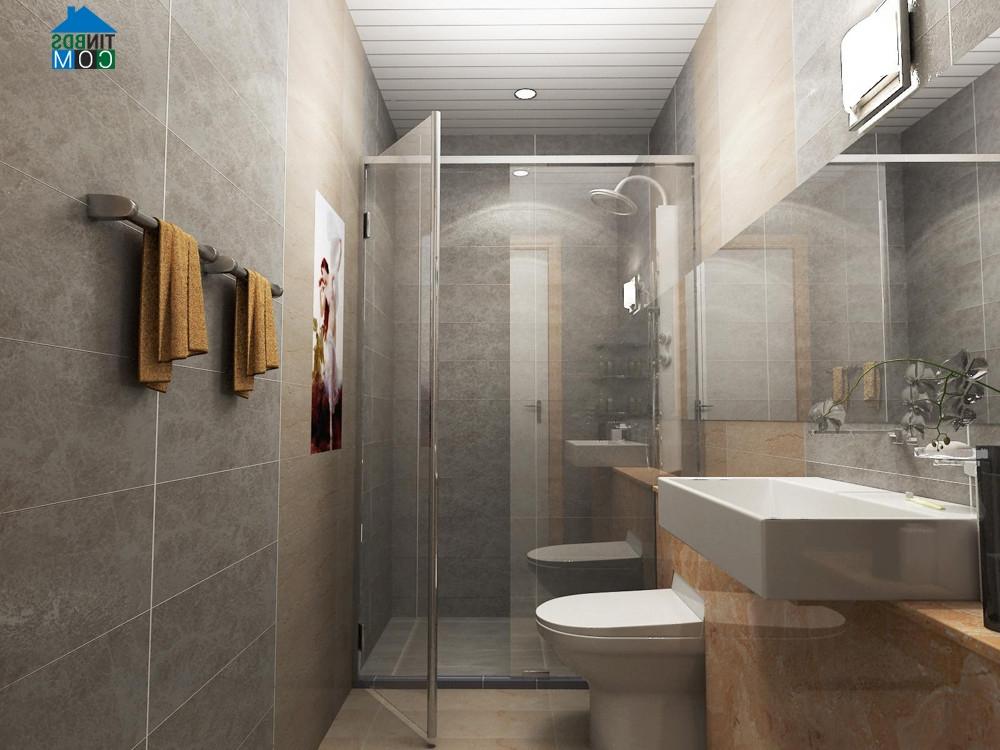 Nhà vệ sinh nhỏ xinh nhưng gọn gàng