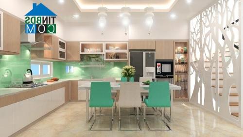 Ảnh Bài trí không gian đẹp, tiện dụng cho nhà 4 tầng
