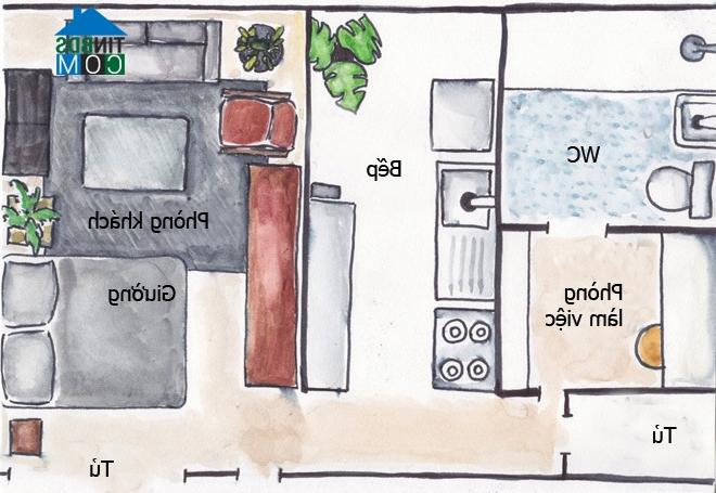 Image ảnh Sắp đặt tinh tế trong căn hộ 37 m2