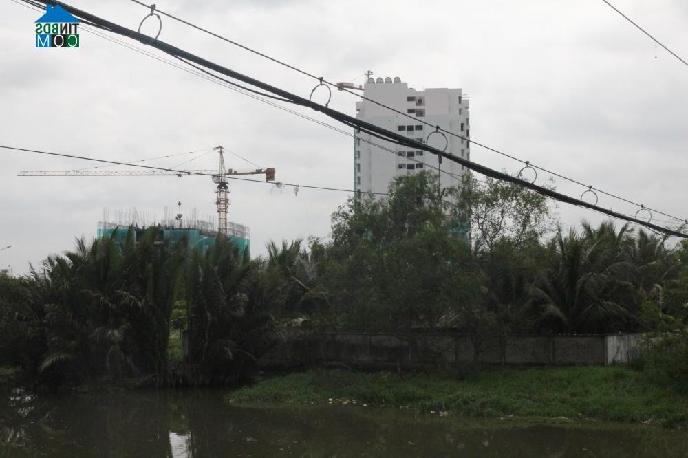 Tiến độ thi công dự án Happy City nhìn từ chân cầu Bình Chánh