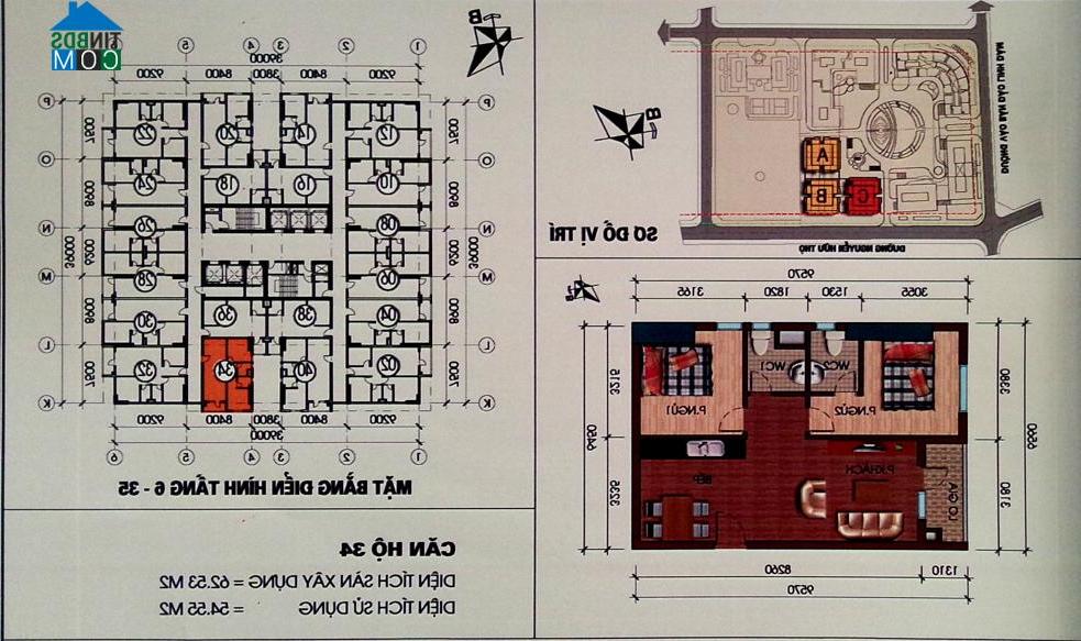 Ảnh Tư vấn cải tạo tăng thêm phòng ngủ cho căn hộ diện tích 54,55m²