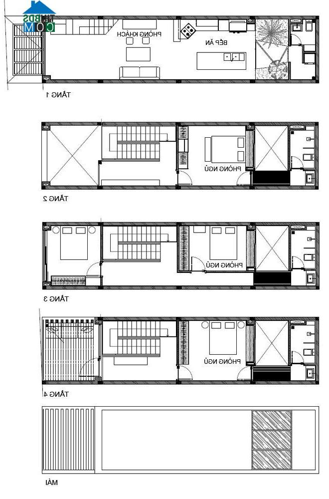 Ảnh Ngôi nhà ống 68m2 thông thoáng nhờ mặt tiền cửa chớp