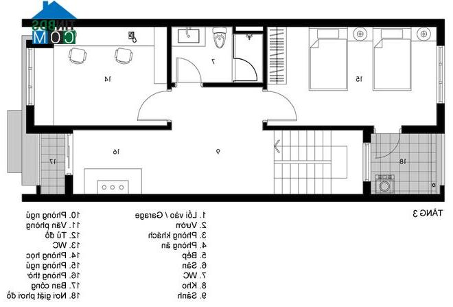 Image ảnh Nhà phố thoáng đãng vì không có tường ngăn