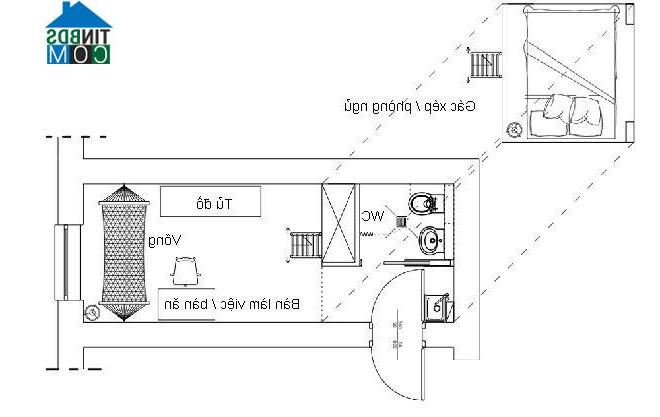 Ảnh Căn hộ nhỏ 13m2 xinh xắn, gọn gàng