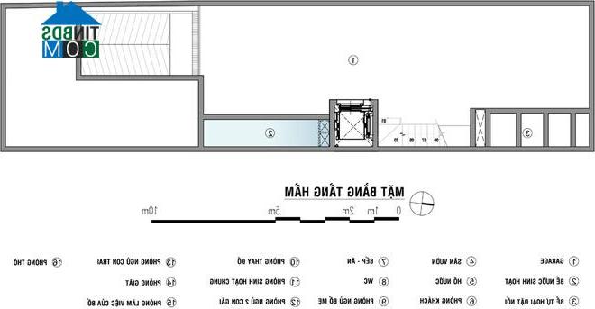 Ảnh Tư vấn thiết kế nhà 3 tầng, có tầng hầm, thang máy