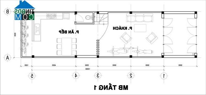 Ảnh Thiết kế nhà ống đơn giản với chi phí 850 triệu