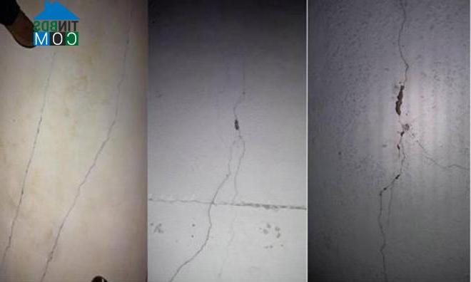 Tình trạng rạn nứt xảy ra ở nhiều căn hộ khu chung cư Ecohome 3