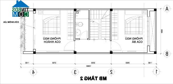 Ảnh Tư vấn thiết kế nhà ống có 4 phòng ngủ, DT 51m2