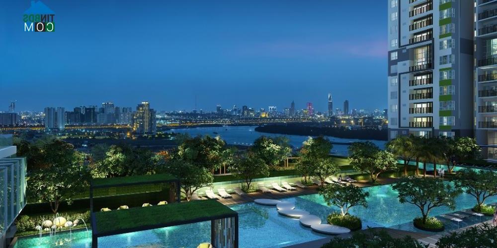 Phối cảnh hồ bơi trong dự án